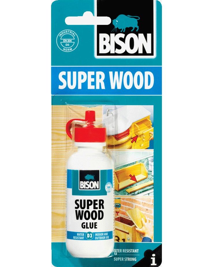 Бързосъхнещо лепило за дърво Bison Super Wood - продукт