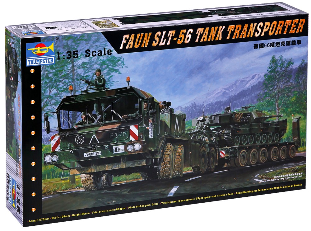 Танков транспортьор - Faun Elephant SLT-56 - Сглобяем модел - макет