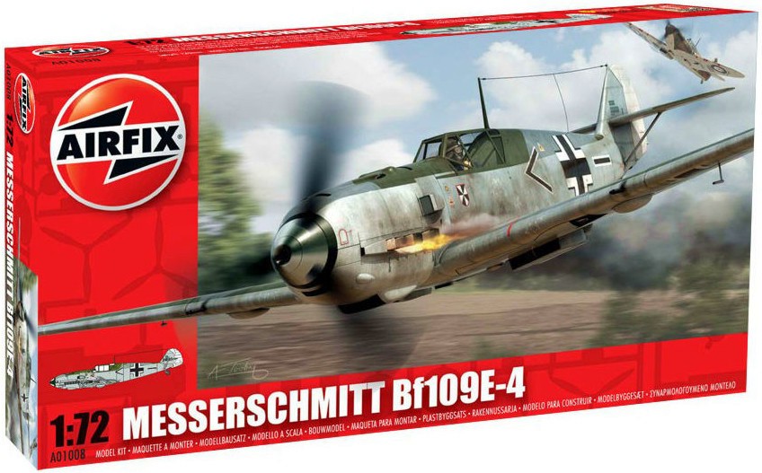 Военен самолет - Messerschmitt Bf109E-4 - Сглобяем авиомодел - макет