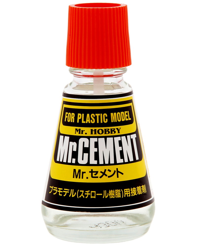 Лепило за пластмасови модели и макети - Mr. Cement - Шишенце с четка от 23 ml - продукт