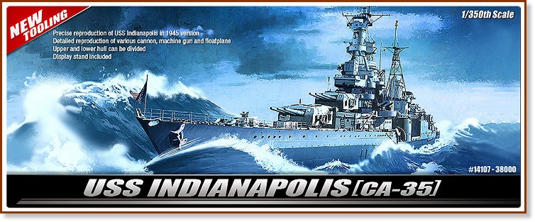 Военен кораб - USS Indianapolis CA-35 - Сглобяем модел - макет