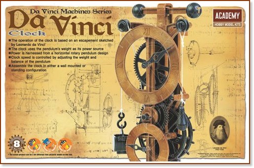 Часовникът на Леонардо да Винчи - Сглобяем модел от серията "Da Vinci Machines" - макет