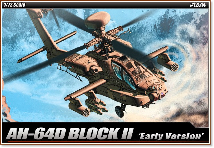 Военен хеликоптер - AH-64D Block II - Сглобяем авиомодел - макет