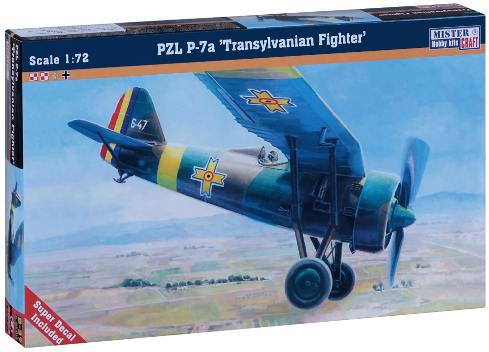 Полски изтребител - PZL P-7a Transylvanian Fighter Полски изтребител - PZL P-7a Transylvanian Fighter - Сглобяем авиомодел - макет