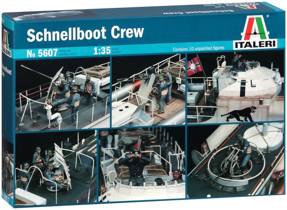 Корабен екипаж на Schnellboot - Комплект от 10 фигури - макет