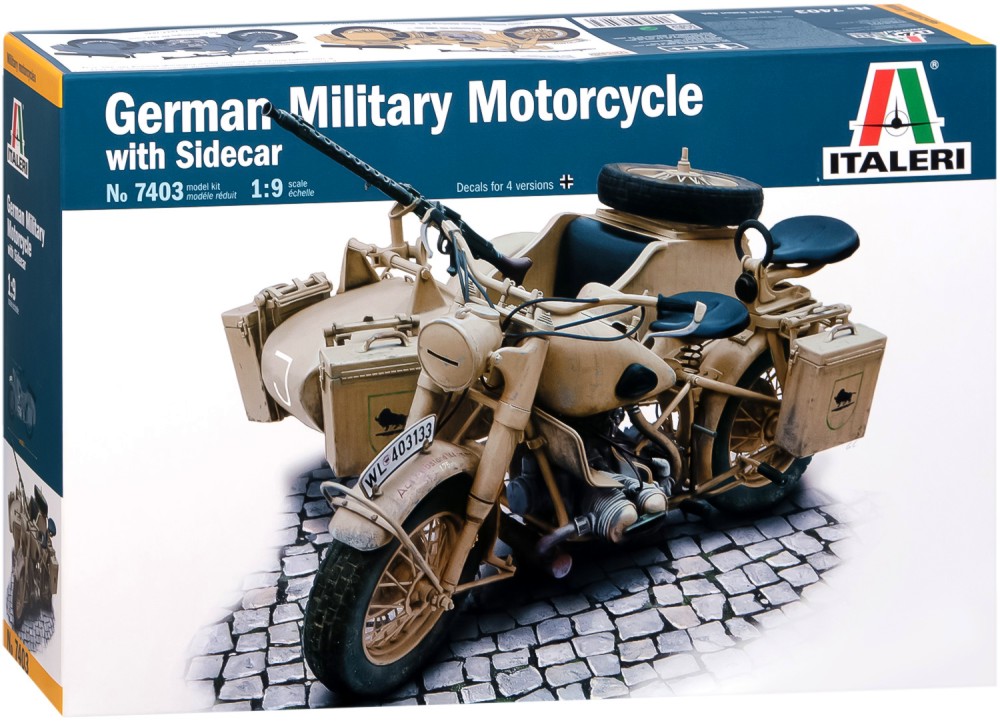    - German Military Motorcycle with sidecar -   - 