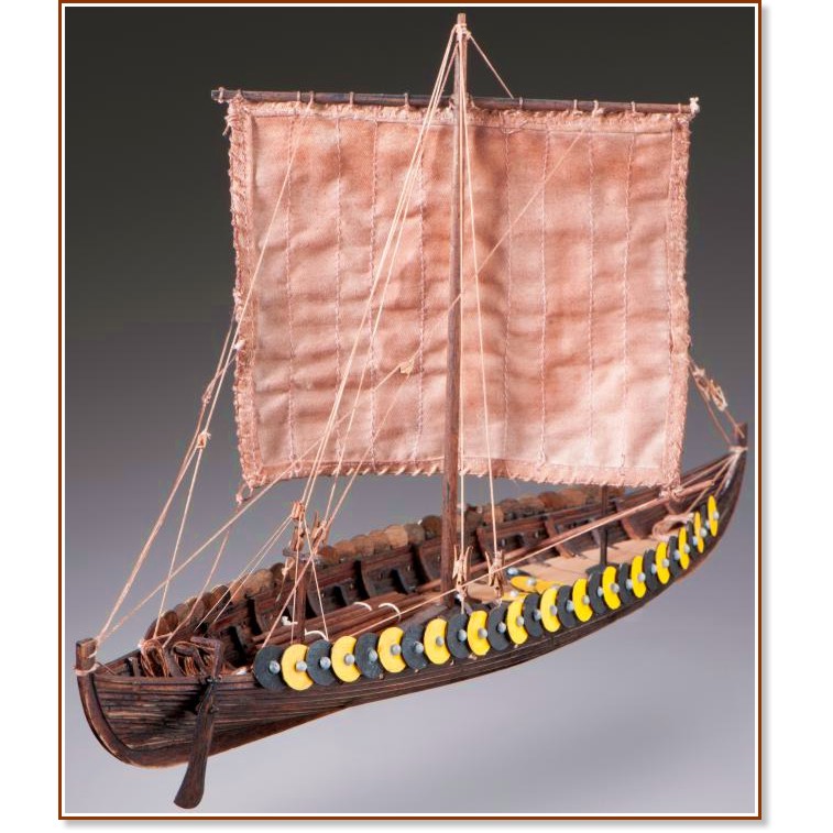 Викингска лодка - Gokstad - Сглобяем модел на кораб от дърво - макет