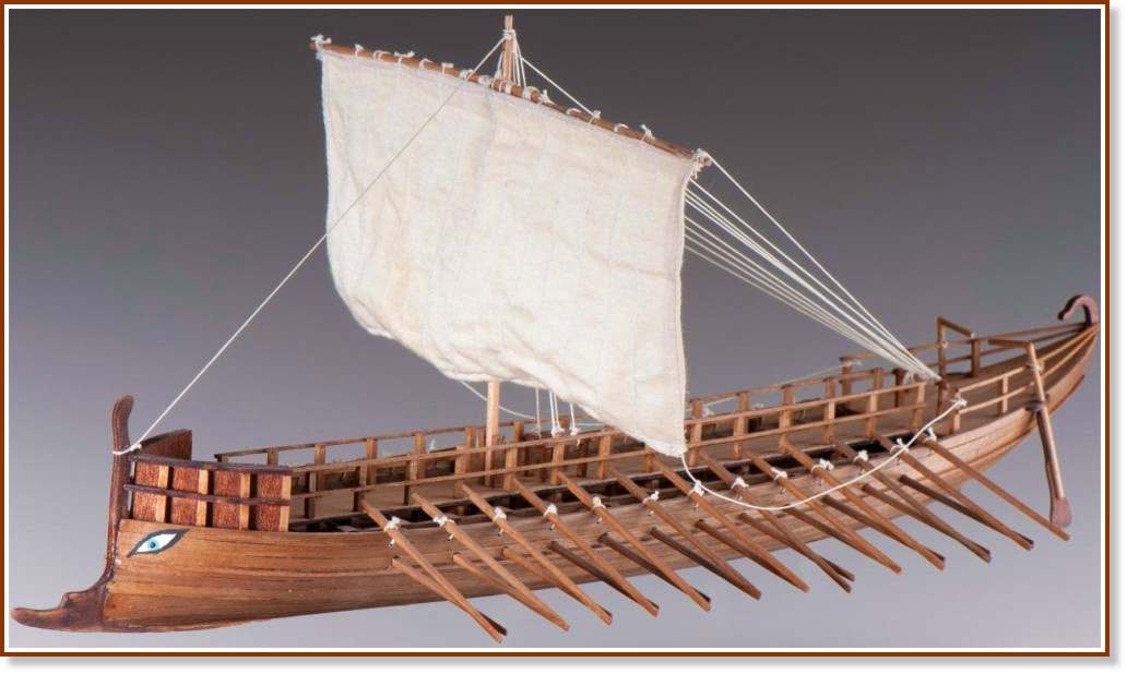 Гръцка Бирема - Сглобяем модел на кораб от дърво - макет