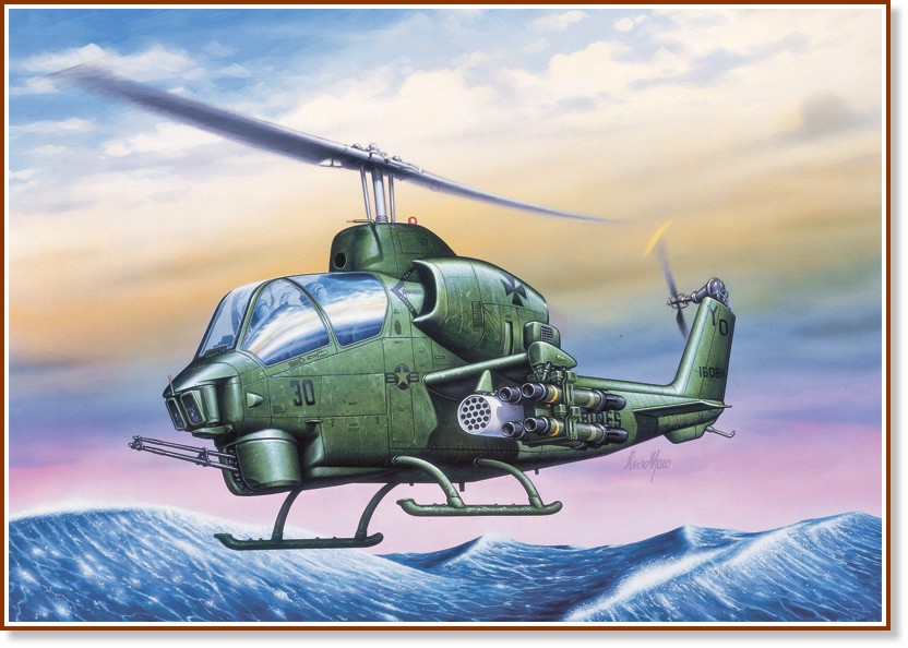 Военен хеликоптер - AH-1T Sea Cobra - Сглобяем модел - макет