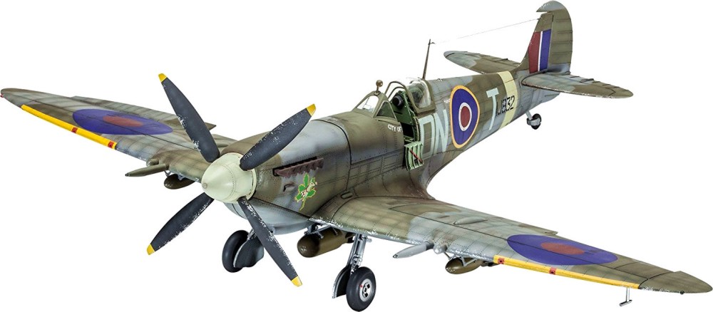 Военен самолет - Spitfire Mk. IXC - Сглобяем авиомодел - макет