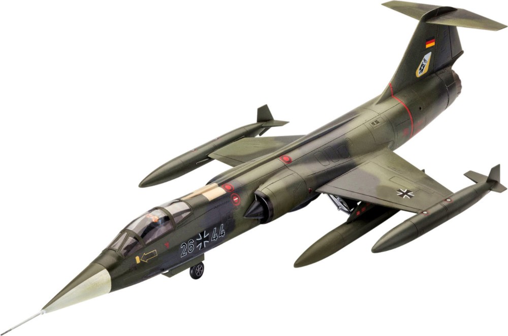 Самолет изтребител - Lockheed Martin F-104G - Сглобяем авиомодел - макет