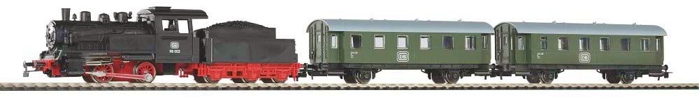 Пътнически влак с парен локомотив - DB - Аналогов стартов комплект с релси - макет