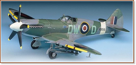 Военен самолет - Spitfire MK. XIVc - Сглобяем авиомодел - макет