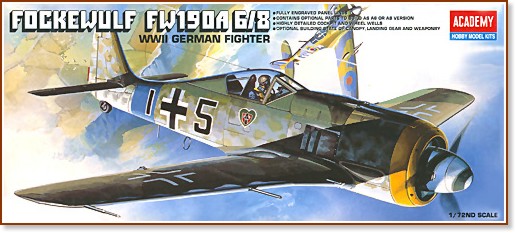Военен самолет - Focke Wulf Fw190A 6/8 - Сглобяем авиомодел - макет