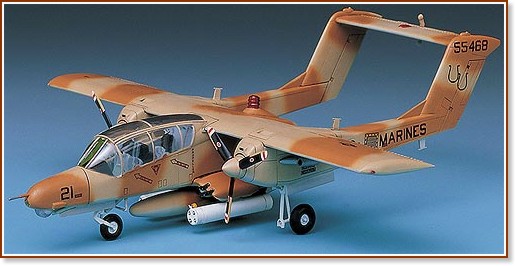 Военен самолет - OV-10D Bronco - Сглобяем авиомодел - макет