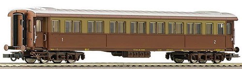 Пътнически вагон - Първа и втора класа - ЖП модел - макет