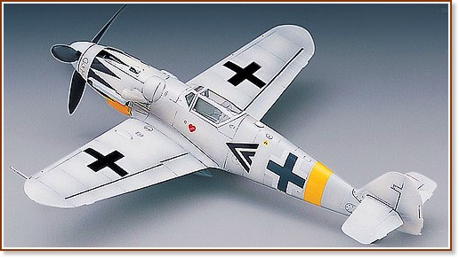 Военен самолет - Messerschmitt Bf 109 G-14 - Сглобяем авиомодел - макет