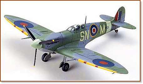 Военен самолет - Supermarine Spitfire Mk.Vb/Mk.Vb Trop Военен самолет - Supermarine Spitfire Mk.Vb/Mk.Vb Trop - Сглобяем авиомодел - макет