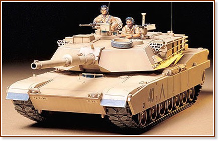 Танк - M1A1 Abrams 120 mm Gun Танк - M1A1 Abrams 120 mm Gun - Сглобяем модел - макет