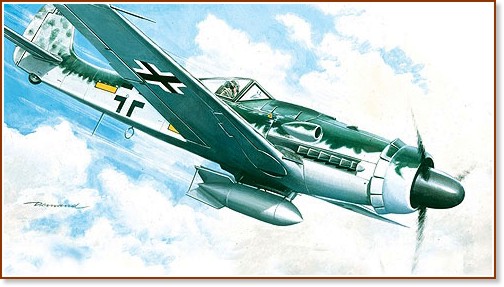 Военен самолет - Focke Wulf 190 D-9 - Сглобяем авиомодел - макет