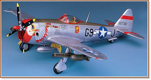 Изтребител -  P-47D Thunderbolt Bubbletop - Сглобяем авиомодел - макет