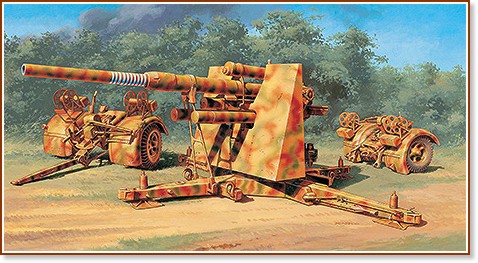 Зенитно и противотанково артилерийско оръдие - Flak 37 AA Gun - Сглобяем модел - макет
