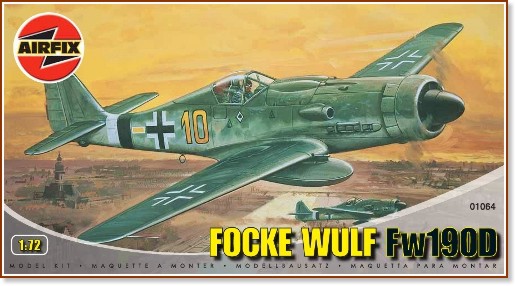 Военен самолет - Focke Wulf  Fw190D - Сглобяем авиомодел - макет