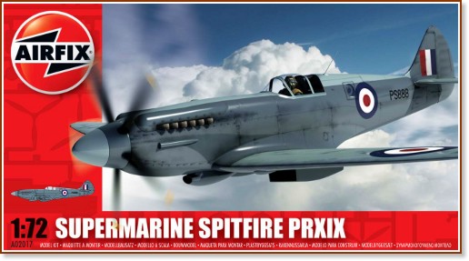 Военен самолет - Supermarine Spitfire PRXIX - Сглобяем авиомодел - макет