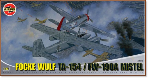 Военен самолет - Focke Wulf TA-154 / FW-190A Mistel - Сглобяем авиомодел - макет
