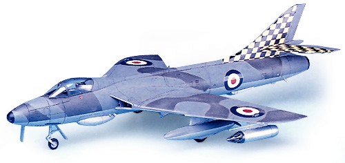 Военен самолет - Hawker Hunter F.6 - Сглобяем авиомодел - макет