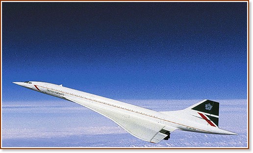 Пътнически самолет - Concorde British Airways - Сглобяем авиомодел - макет