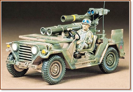 Военен джип - M151A2 с TOW Missile Launcher Военен джип - M151A2 с TOW Missile Launcher - Сглобяем модел - макет