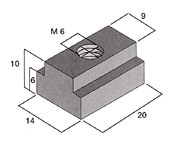 Комплект Т-образни крепежни елементи за мини менгеме - Инструменти за моделизъм - 2 бр - макет