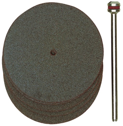 Комплект корундови дискове за рязане ∅ 38 х 0.7 mm - 5 броя - Комплект с шпиндел - продукт