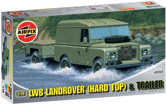Военен джип - LWB Landrover (Hard Top) and Trailer - Сглобяем модел - макет