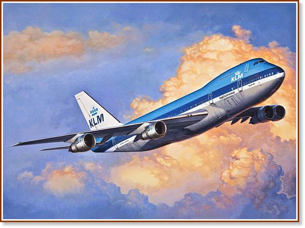Пътнически самолет - Boeing 747-200 KLM - Сглобяем авиомодел - макет