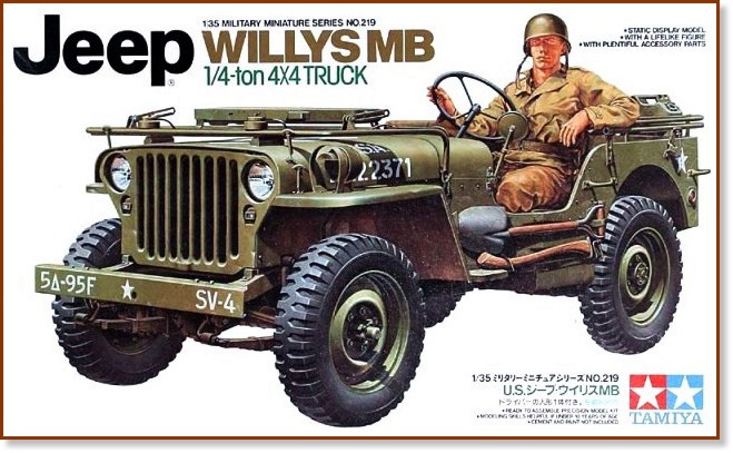 Военен джип - Jeep Willys MB - Сглобяем модел - макет