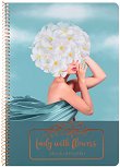 ���������� �������� ��� ������� - Lady with flowers ������ A4 � ������ ������ - 