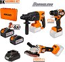 ������������ ���������, ������ ��������� � ���������� 18V Baukraft BK-AGCDRH3