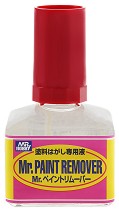 Течност за премахване на боя от модели и макети - Mr. Paint Remover - Шишенце от 40 ml - продукт