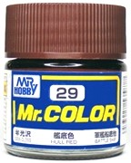 Акрилна боя на ацетонова основа - Mr. Color: Полу-гланцова - Боичка за оцветяване на модели и макети - 10 ml - продукт
