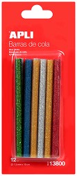 Цветни силиконови пръчки с брокат - Консуматив за пистолет за топло лепене - продукт