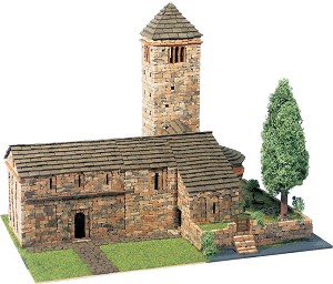 Църква St. Pedro Larrede - Сглобяем модел от истински тухлички - макет