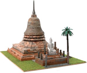 Будистка пагода Wat Sa Si - Сглобяем модел от истински тухлички - макет