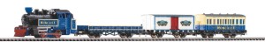 Влак с парен локомотив и три вагона - Circus "Roncalli" - Стартов комплект с релси и дистанционно управление - макет