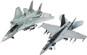 Изтребители - Top Gun Movies: MAVERICK'S F/A 18E SUPER HORNET и MAVERICK'S F-14D TOMCAT  - Сглобяеми модели - макет