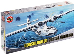 Военен самолет Амфибия - Consolidated PBY-5A Catalina - Сглобяем авиомодел - макет