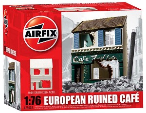 Руини на сграда - European Ruined Café - Модел за оцветяване - макет